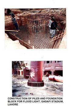 Gaddafi Stadium Flood Light Mast Foundation