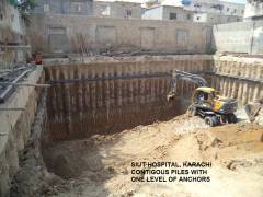 Shoring with one Level Anchors